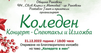 Коледен „Концерт - Спектакъл и изложба“ в град РаковскиКоледен концерт - спектакъл и изложба в град Раковски