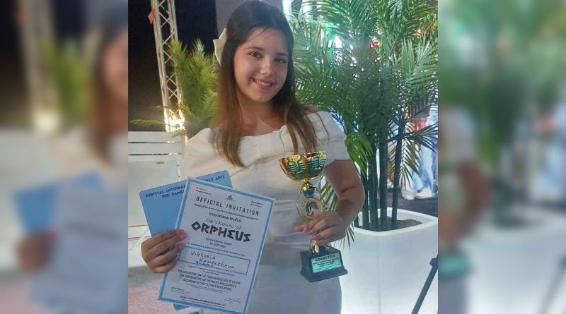 Младата певица Виктория Каменчева от град Раковски продължава да печели международни награди