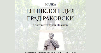 "Малка Енциклопедия град Раковски" актуализирана към 1.08.2024 г.